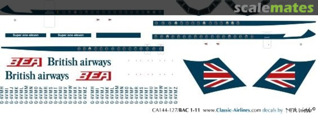 Boxart BEA Super 1-11 CA144-127 Classic Airlines Boxart BEA Super 1-11 CA144-127 Classic Airlines