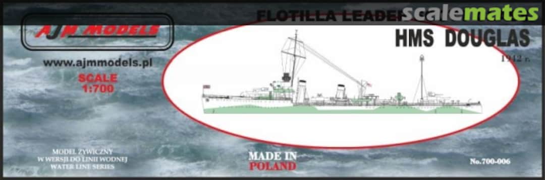 Boxart Flotilla Leader Scott Class, HMS Douglas 1942 r. 700-006 AJM Models Boxart Flotilla Leader Scott Class, HMS Douglas 1942 r. 700-006 AJM Models