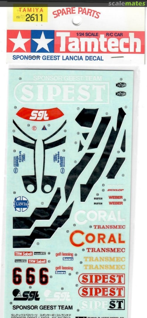 Boxart Sponsor Geest Lancia Decal 2611-200 Tamiya Boxart Sponsor Geest Lancia Decal 2611-200 Tamiya