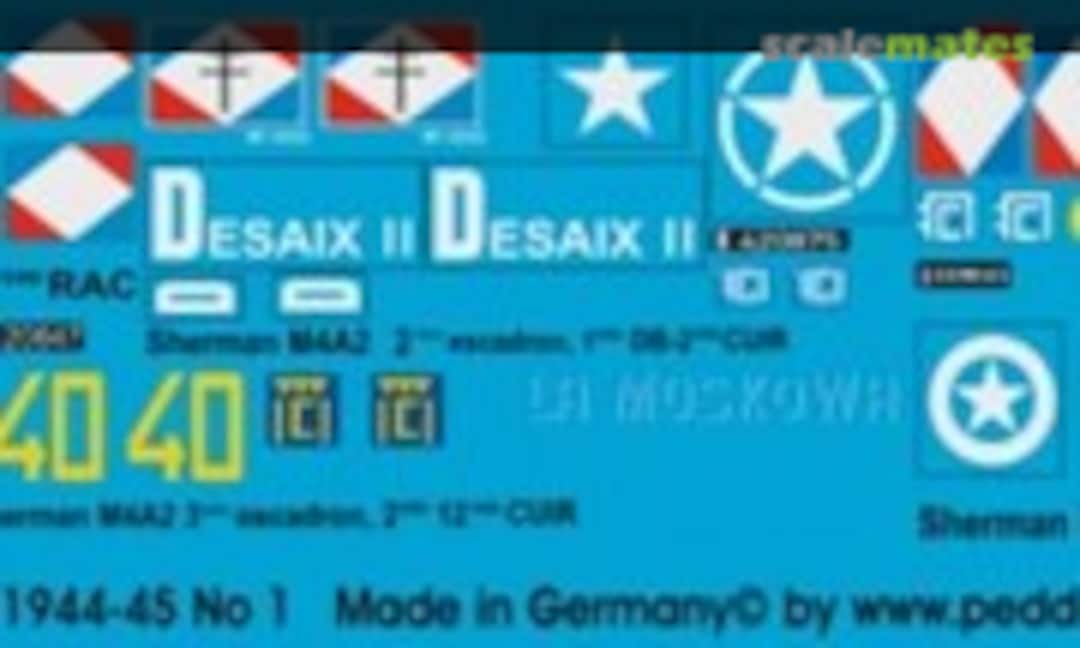 1:48 5 Sherman der FFF in der Normandie (Peddinghaus-Decals EP 2048) EP 2048