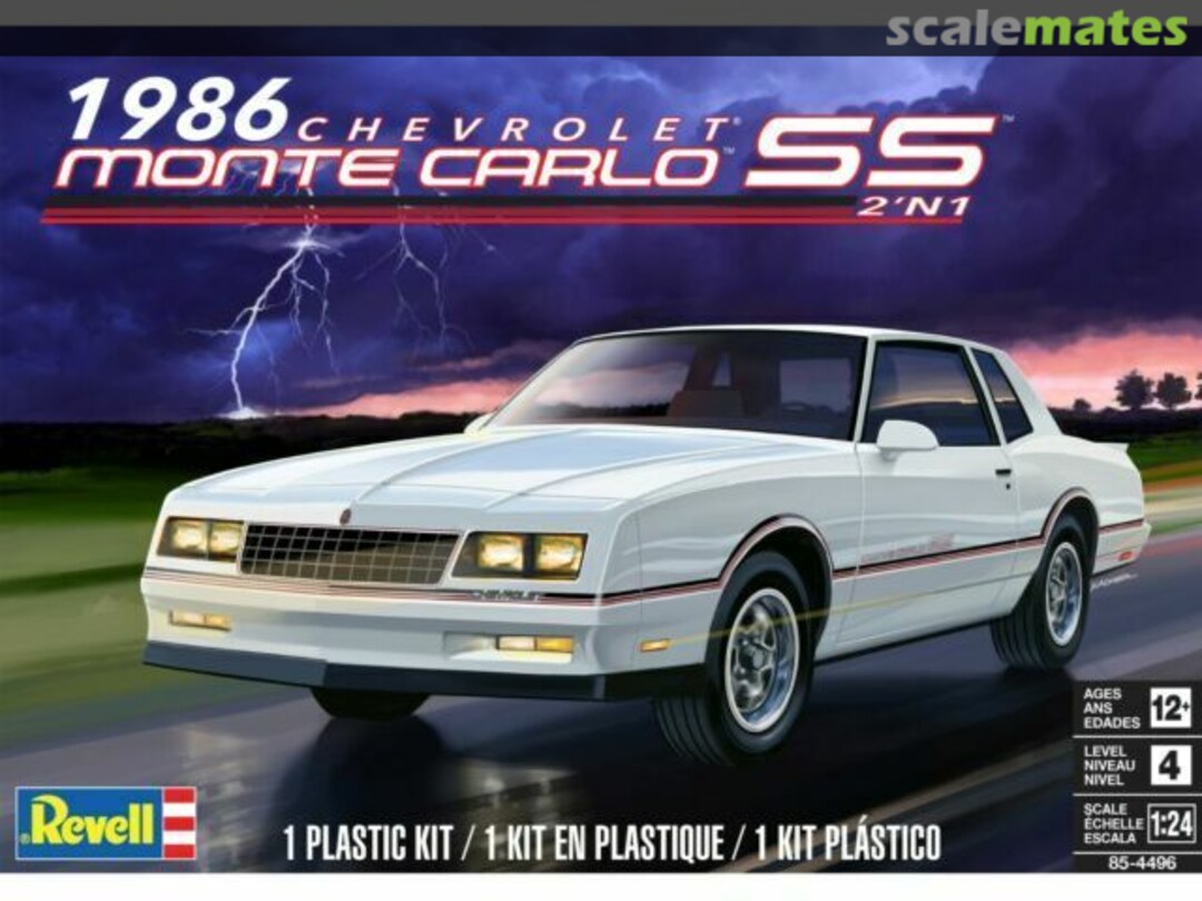Boxart 1986 Chevrolet Monte Carlo SS 2 'n 1 85-4496 Revell Boxart 1986 Chevrolet Monte Carlo SS 2 'n 1 85-4496 Revell
