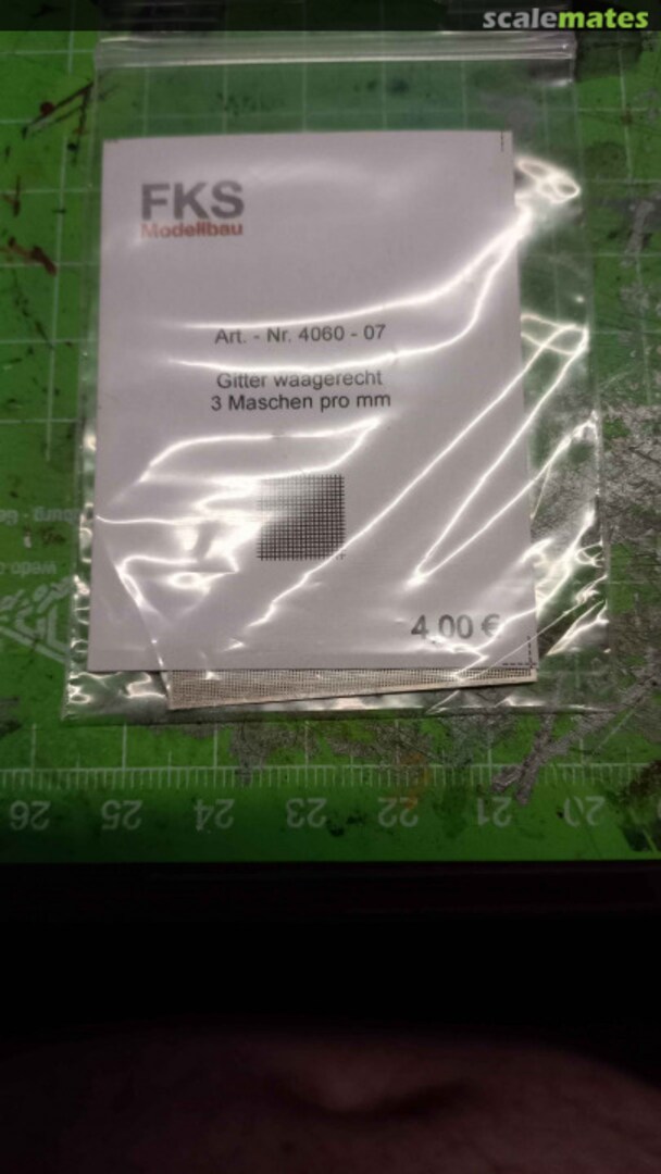 Boxart Gitter waagerecht 3 Machen pro Milimeter 4060-07 FKS-Modellbau Boxart Gitter waagerecht 3 Machen pro Milimeter 4060-07 FKS-Modellbau