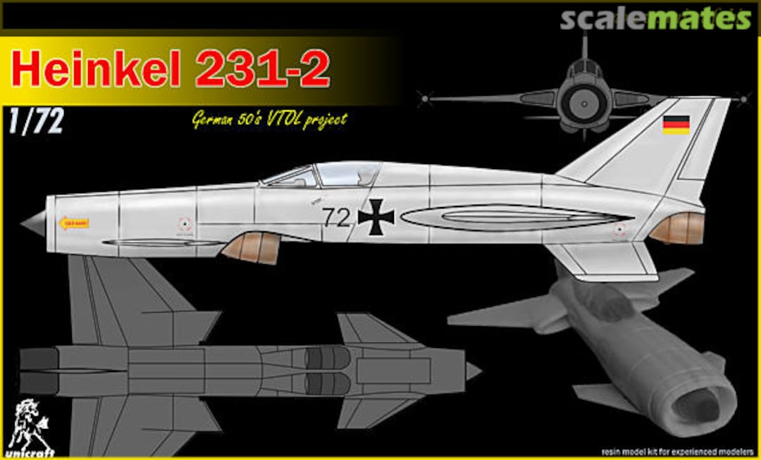 Boxart Heinkel He.231-2 72260 Unicraft Models Boxart Heinkel He.231-2 72260 Unicraft Models