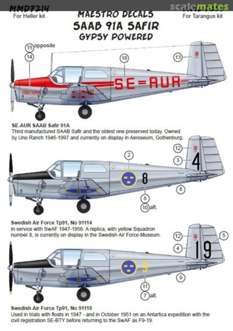 Boxart Saab 91A Safir MMD4814 Maestro Models Boxart Saab 91A Safir MMD4814 Maestro Models