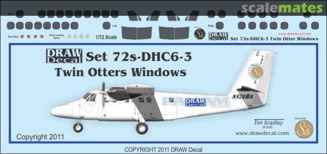 Boxart de Havilland Canada DHC-6 Twin Otter 72-DHC6-3 Draw Decal
