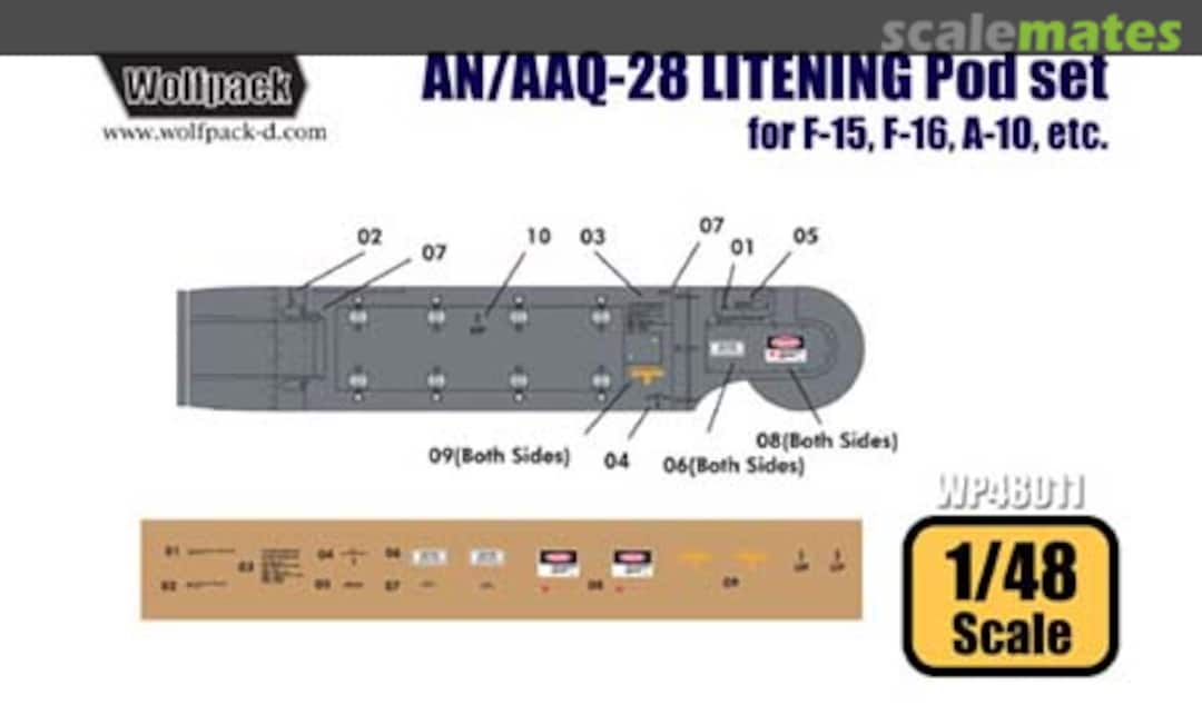 Boxart AN/AAQ-28 LITENING II Pod Set WP48011 Wolfpack