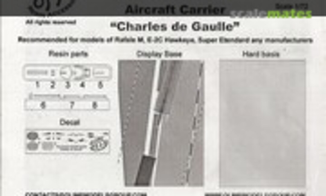 1:72 The French Navy Aircraft Carrier "Charles de Gaulle" (Olimp Resin Accessories ORA 72-06) ORA 72-06