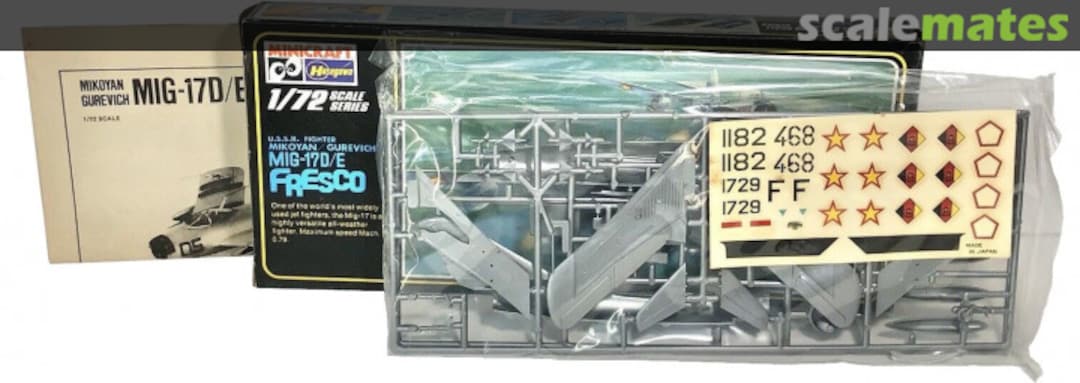Contents Mikoyan-Gurevich MiG-17D/E Fresco 083 Minicraft Hasegawa