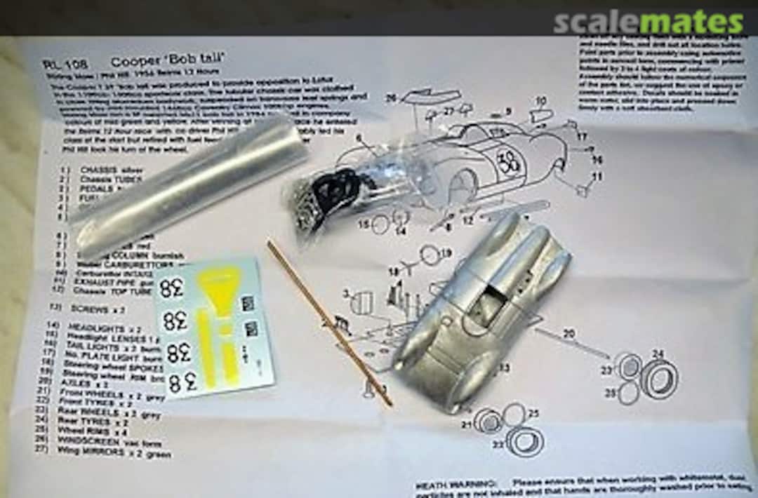 Boxart Cooper T39 Bob Tail RL108A Scale Model Technical Service Boxart Cooper T39 Bob Tail RL108A Scale Model Technical Service