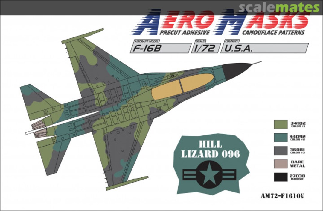 Boxart F-16B USA Hill Lizard 096 AM72-F1610 AeroMasks Boxart F-16B USA Hill Lizard 096 AM72-F1610 AeroMasks