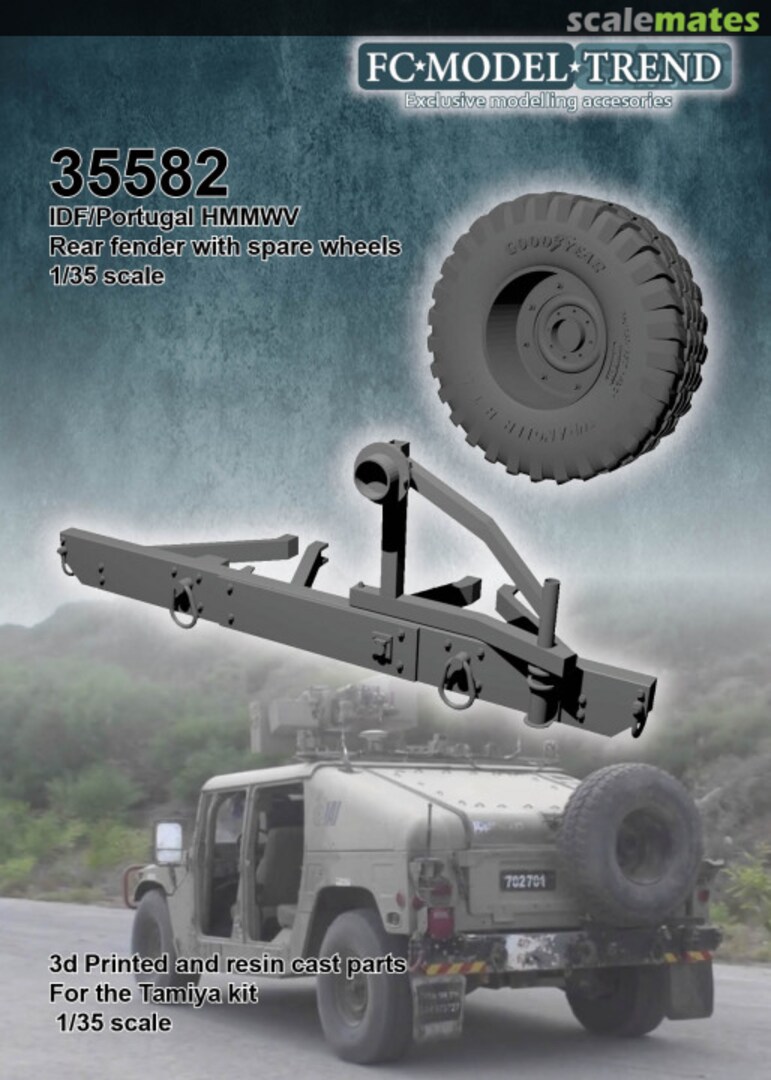 Boxart HMMWV Rear bumper with spare wheel 35582 FC Model Trend Boxart HMMWV Rear bumper with spare wheel 35582 FC Model Trend