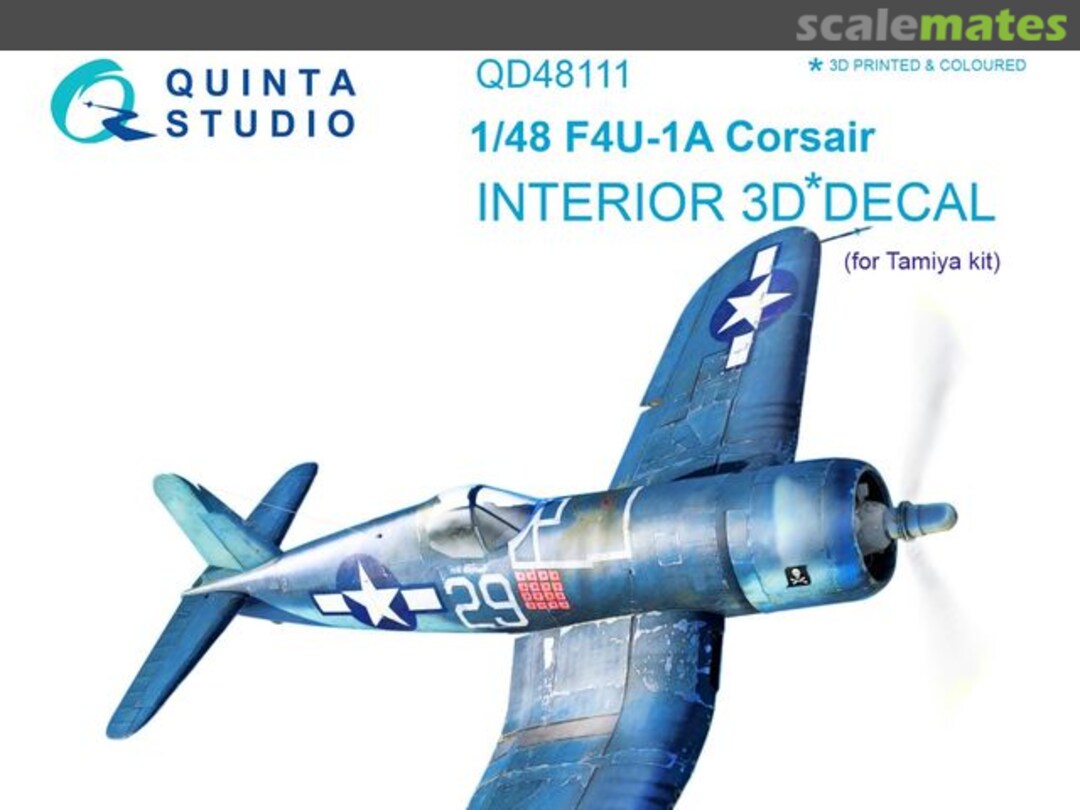 Boxart F4U-1A Corsair interior 3D decals QD48111 Quinta Studio Boxart F4U-1A Corsair interior 3D decals QD48111 Quinta Studio