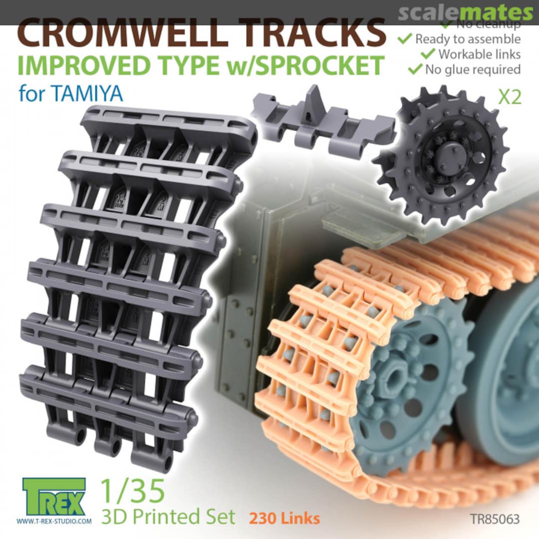 Boxart Cromwell Cruiser Tank Improved Track Tracks w/Starting Wheels TR85063 T-Rex Studio Boxart Cromwell Cruiser Tank Improved Track Tracks w/Starting Wheels TR85063 T-Rex Studio