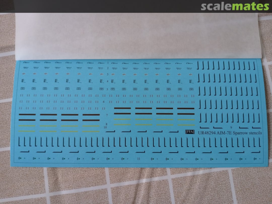 Contents AIM-7E Sparrow stencils (16 pcs.) UR48294 UpRise Decal
