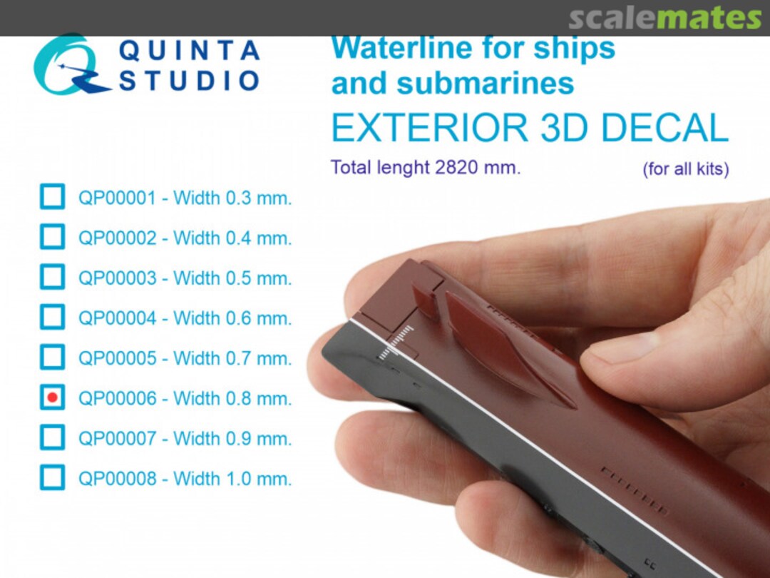 Boxart Waterline for Ships and Submarines exterior 3D decals QP00006 Quinta Studio Boxart Waterline for Ships and Submarines exterior 3D decals QP00006 Quinta Studio