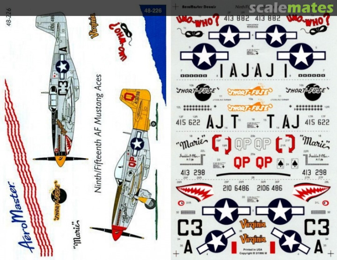 Boxart Ninth/Fifteenth AF Mustang Aces 48-226 AeroMaster Boxart Ninth/Fifteenth AF Mustang Aces 48-226 AeroMaster