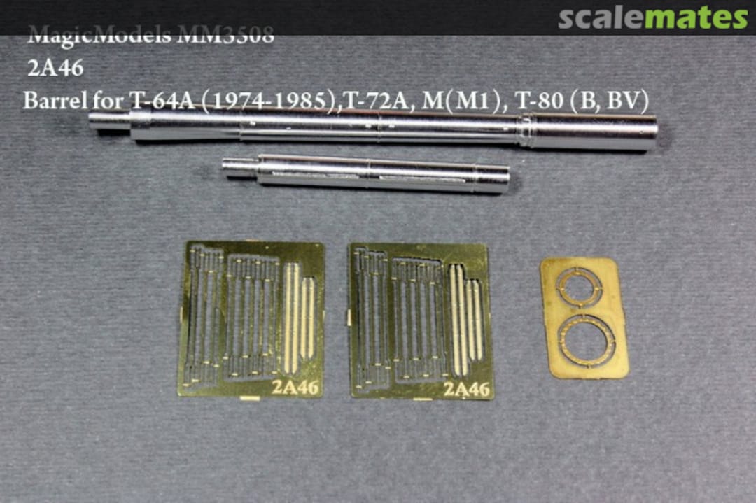 Boxart 125 mm 2A46 barrel. T-64A,B (1974-1985), T-72A (M,M1), T-80B, T-80 BV MM3508 Magic Models Boxart 125 mm 2A46 barrel. T-64A,B (1974-1985), T-72A (M,M1), T-80B, T-80 BV MM3508 Magic Models