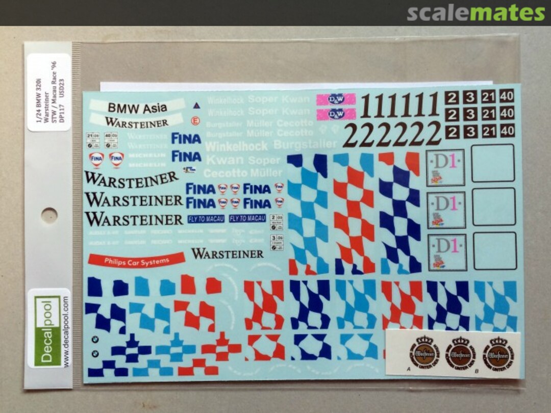 Boxart BMW 320i Warsteiner STW / Macau Guia Race '96 DP117A Decalpool Boxart BMW 320i Warsteiner STW / Macau Guia Race '96 DP117A Decalpool