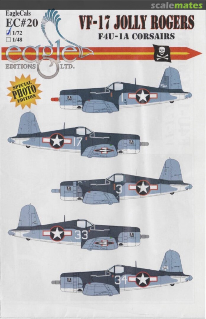 Boxart VF-17 Jolly Rogers EagleCals EC72-20 Eagle Editions Boxart VF-17 Jolly Rogers EagleCals EC72-20 Eagle Editions