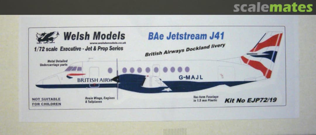 Boxart BAe Jetstream J41 EJP72/19 Welsh Models Boxart BAe Jetstream J41 EJP72/19 Welsh Models