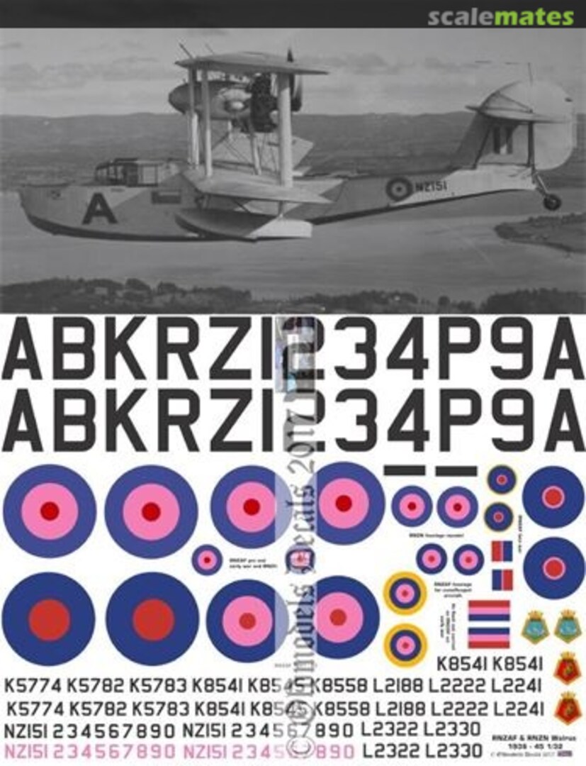 Boxart RNZAF and RNZN Walrus OMD1149 Oldmodels Decals Boxart RNZAF and RNZN Walrus OMD1149 Oldmodels Decals