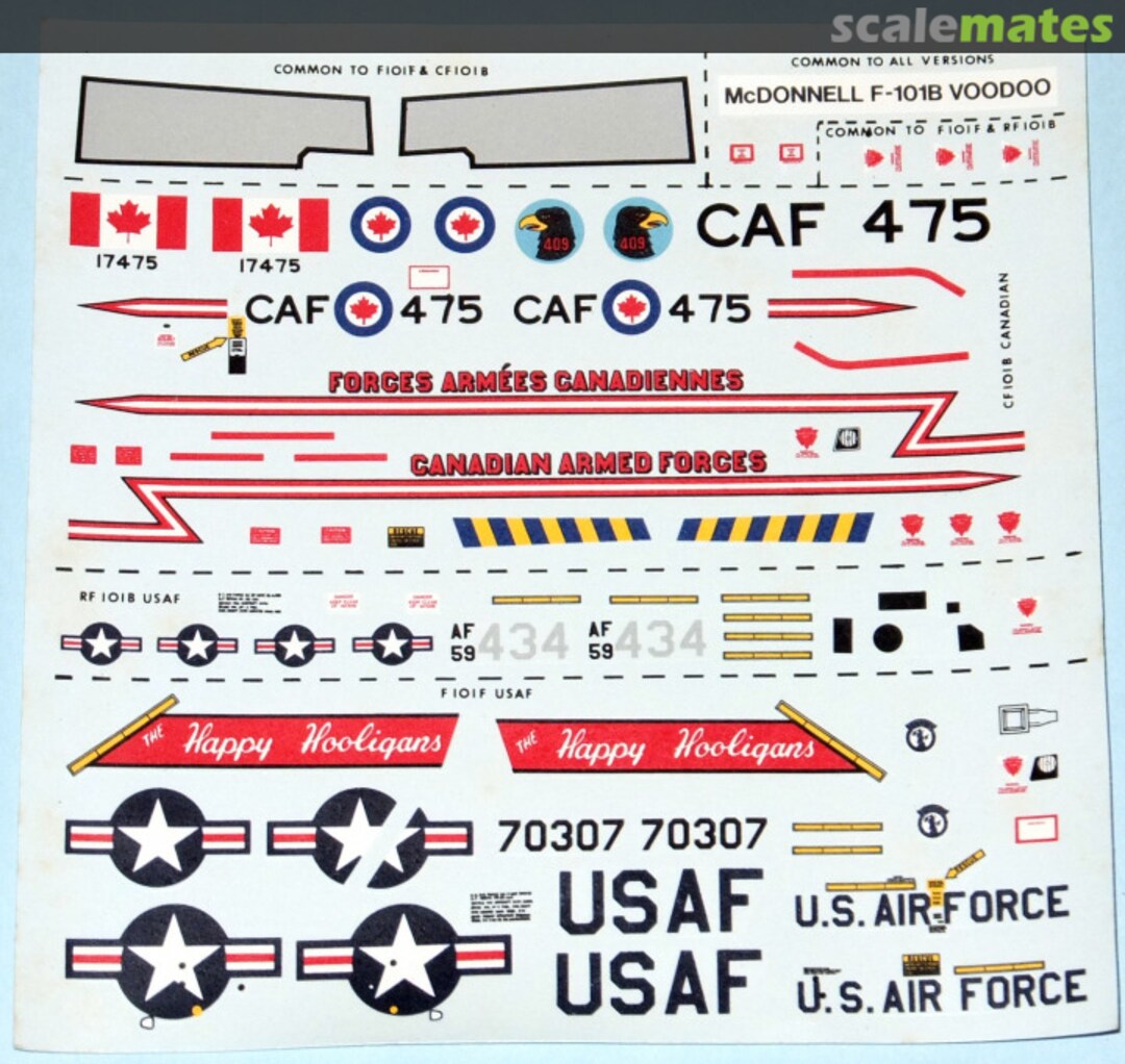 Contents F-101F/RF-101B/CF-101B Voodoo PK-411 Matchbox Contents F-101F/RF-101B/CF-101B Voodoo PK-411 Matchbox
