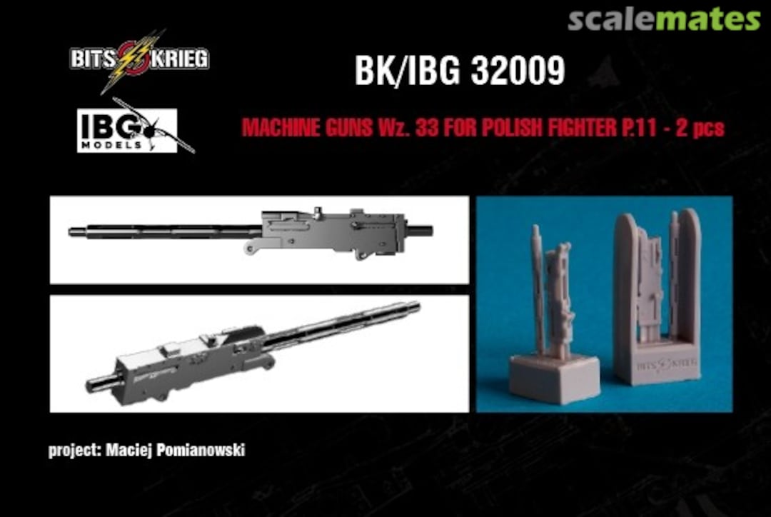 Boxart wz.33 Machine Guns for PZL P.11C Polish Fighter (fits IBG 32001) BK/IBG 32009 BitsKrieg Boxart wz.33 Machine Guns for PZL P.11C Polish Fighter (fits IBG 32001) BK/IBG 32009 BitsKrieg