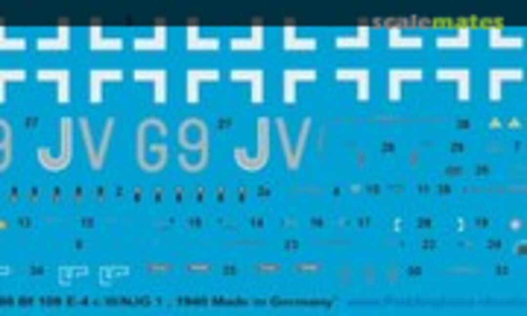 1:32 Bf 109 E-4c , III/NJG1 Deutschland 1940 (Peddinghaus-Decals 32 3066) 32 3066