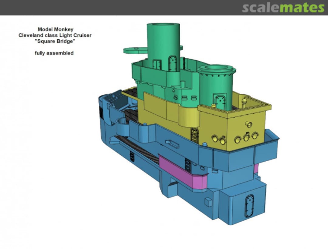 Contents Cleveland class Cruiser "Square Bridge", 1944 350-CL55 square bridge Model Monkey Contents Cleveland class Cruiser "Square Bridge", 1944 350-CL55 square bridge Model Monkey