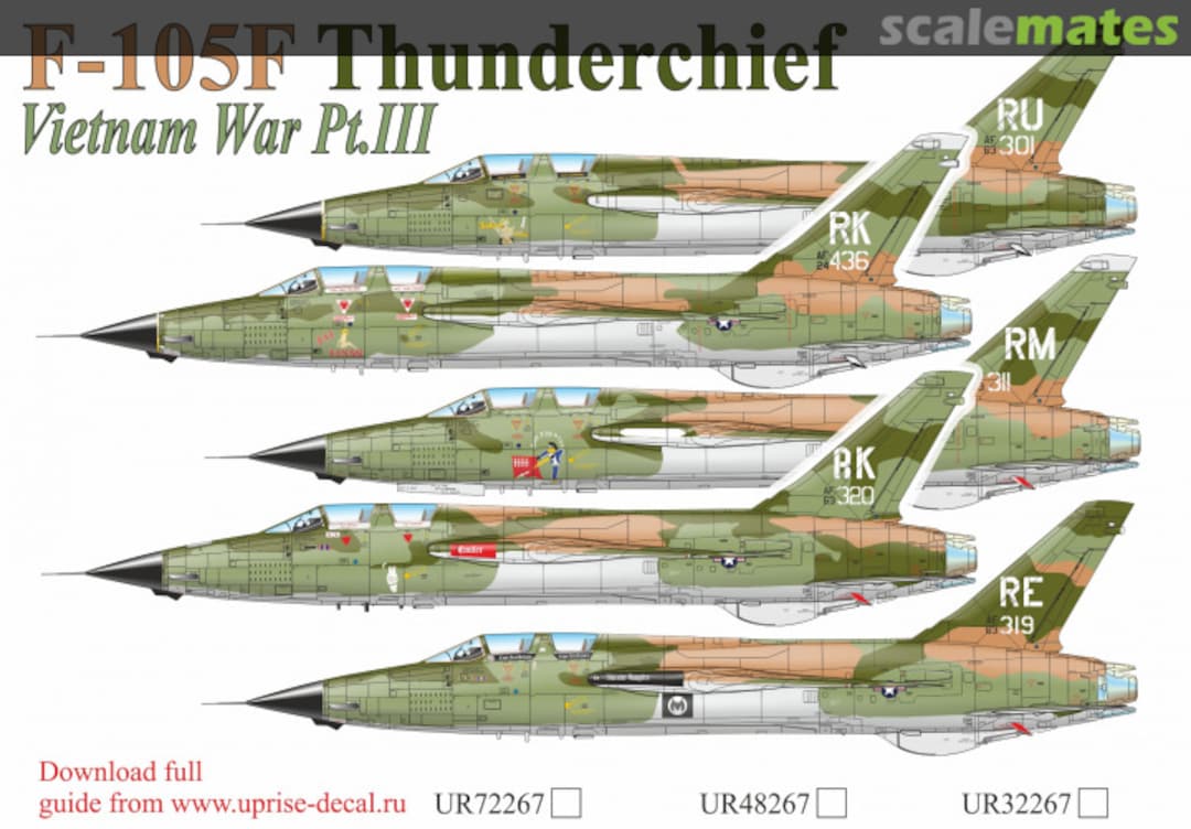 Boxart F-105F Thunderchief UR32267 UpRise Decal Boxart F-105F Thunderchief UR32267 UpRise Decal
