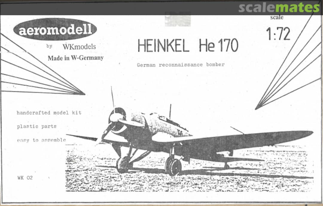 Boxart Heinkel He 170 WK 02 WKmodels Boxart Heinkel He 170 WK 02 WKmodels