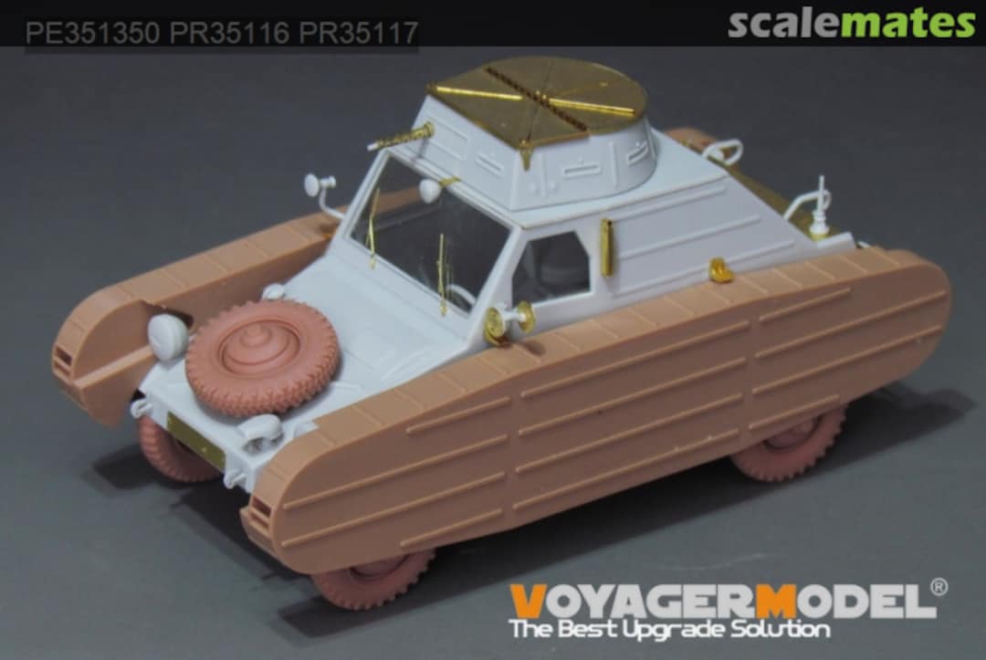 Boxart Pkw.K1 Type 823 w/Fake Tracks Upgrade Set Include wheels PE351350B Voyager Model Boxart Pkw.K1 Type 823 w/Fake Tracks Upgrade Set Include wheels PE351350B Voyager Model