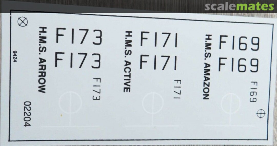 Contents HMS Amazon 02204 Airfix Contents HMS Amazon 02204 Airfix