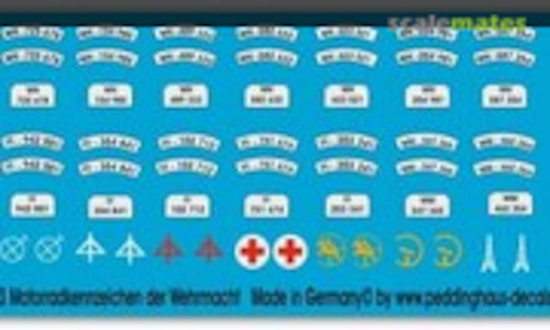 1:35 Motocycles numberplates of the german army (Peddinghaus-Decals EP 1473) EP 1473