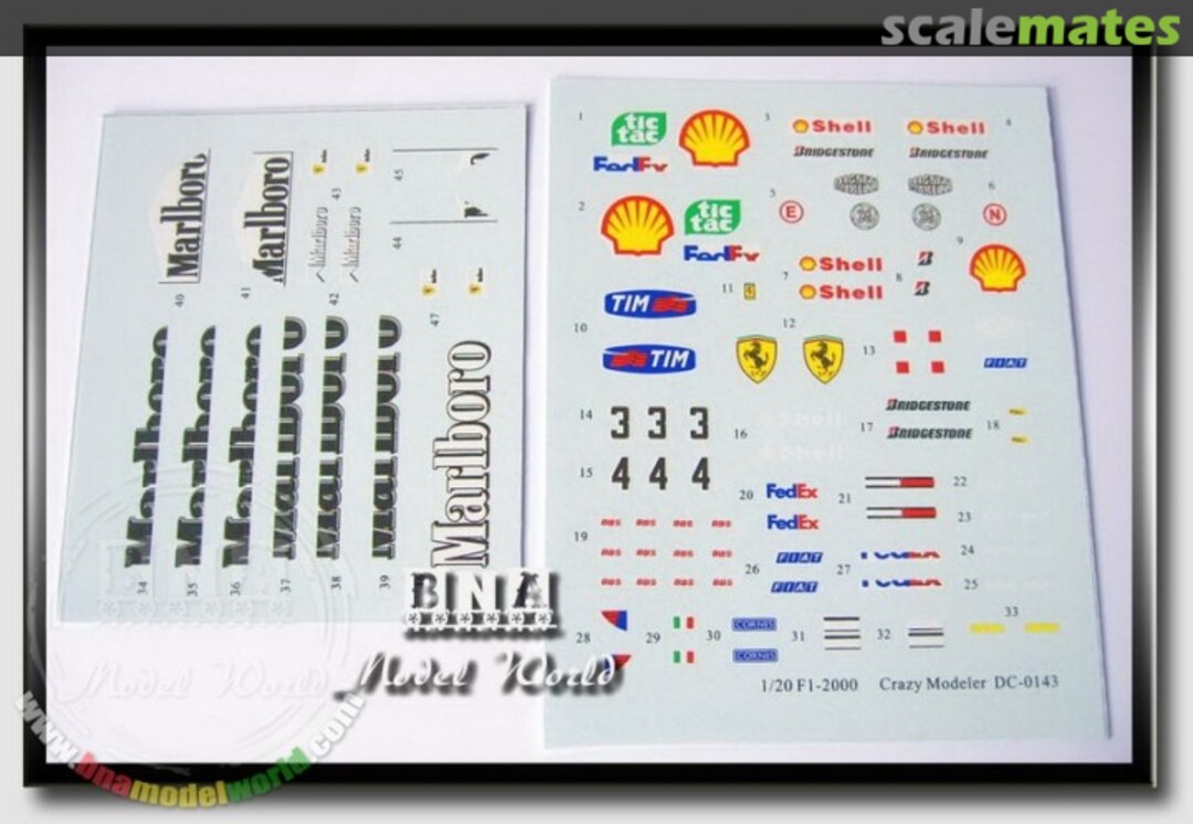 Boxart Ferrari F1-2000 sponsor decals Dc-0143 Crazy Modeler Boxart Ferrari F1-2000 sponsor decals Dc-0143 Crazy Modeler