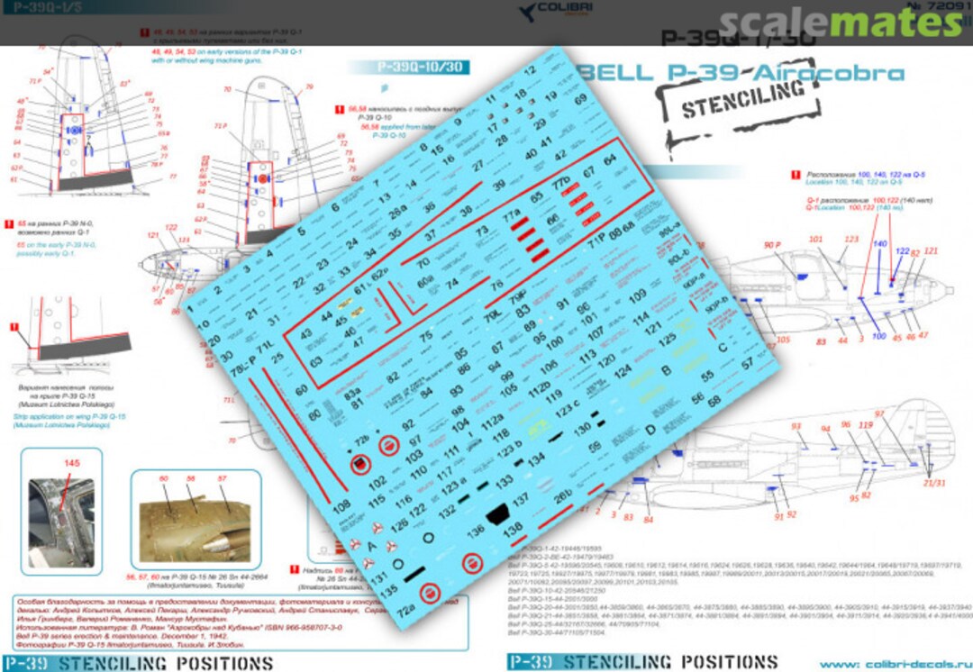 Boxart Bell P-39 Stenciling Part III (P-39 Q) 72091 Colibri Decals Boxart Bell P-39 Stenciling Part III (P-39 Q) 72091 Colibri Decals