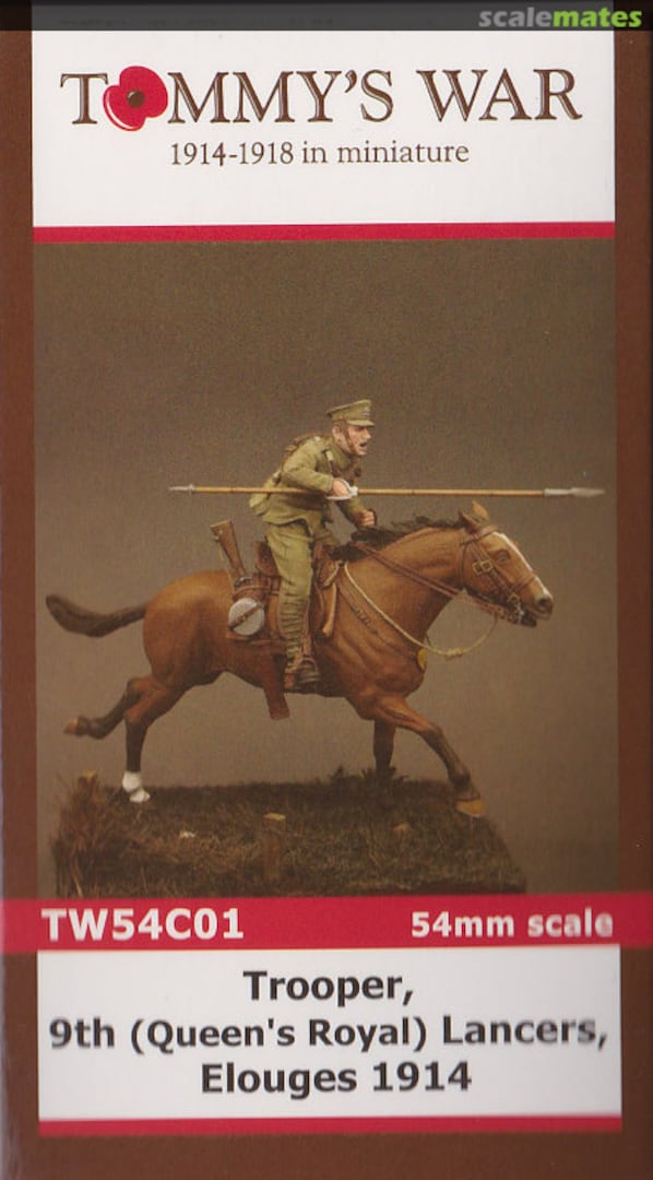 Boxart Trooper, 9th (Queen's Royal) Lancers, Elouges 1914 TW54C01 Tommy's War Boxart Trooper, 9th (Queen's Royal) Lancers, Elouges 1914 TW54C01 Tommy's War