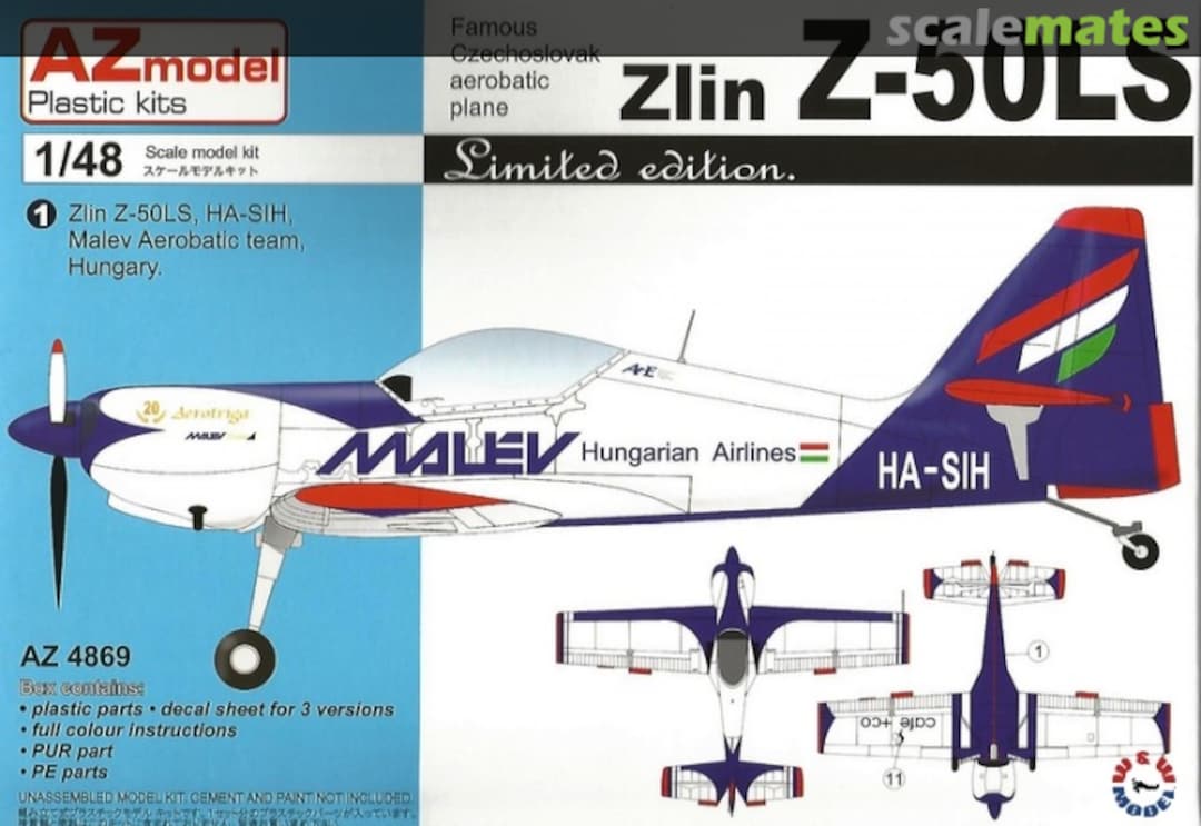 Boxart Zlin Z-50LS AZ4869 AZmodel Boxart Zlin Z-50LS AZ4869 AZmodel