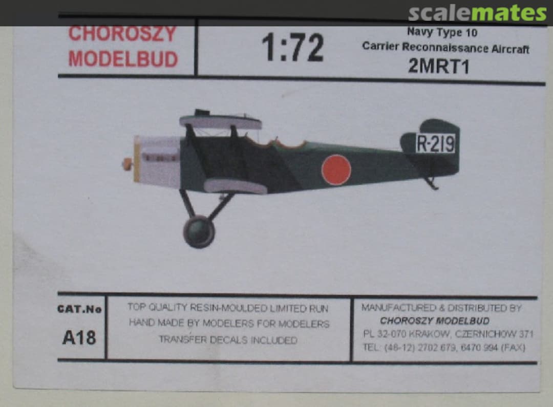 Boxart Navy Type 10 Carrier Aircraft 2MRT1 A18 Choroszy Modelbud Boxart Navy Type 10 Carrier Aircraft 2MRT1 A18 Choroszy Modelbud