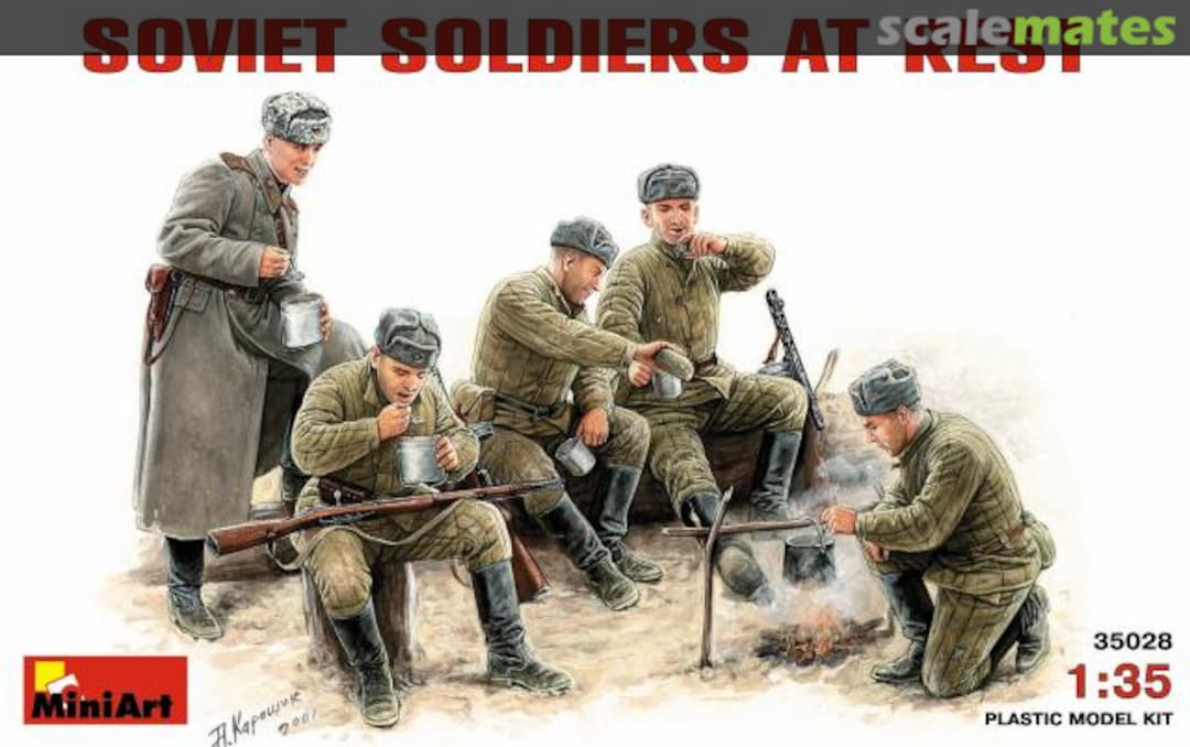 Boxart Soldiers at Rest 35028 MiniArt