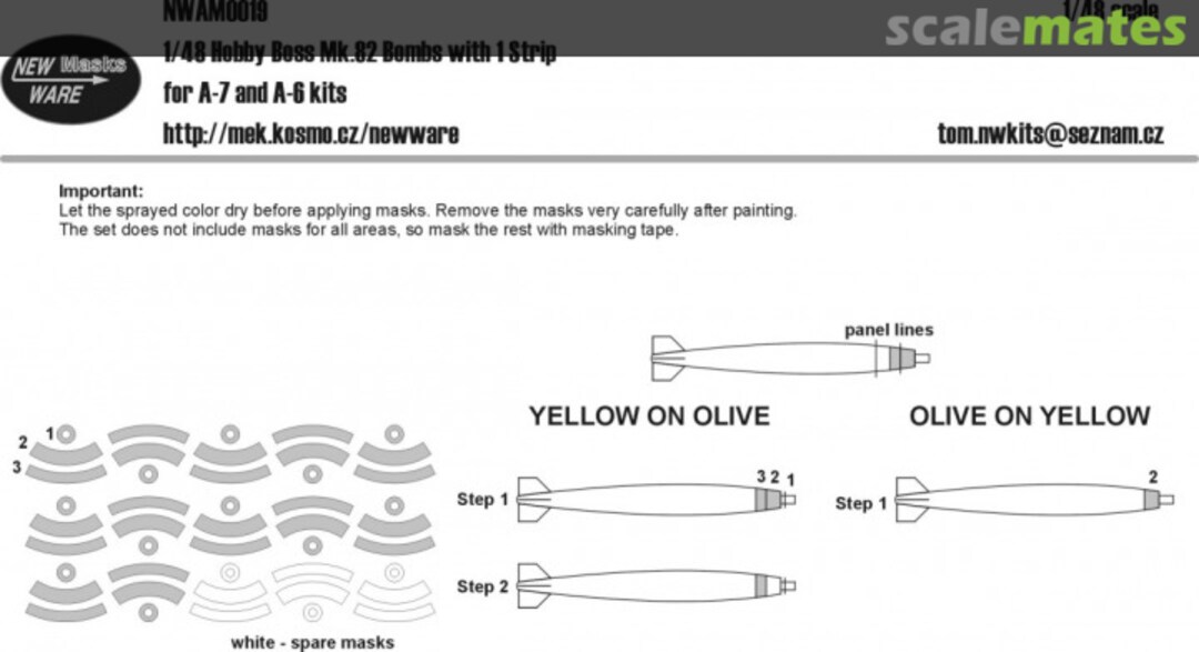 Boxart Mk.82 bombs with 1 strip kabuki masks NWAM0019 New Ware Boxart Mk.82 bombs with 1 strip kabuki masks NWAM0019 New Ware