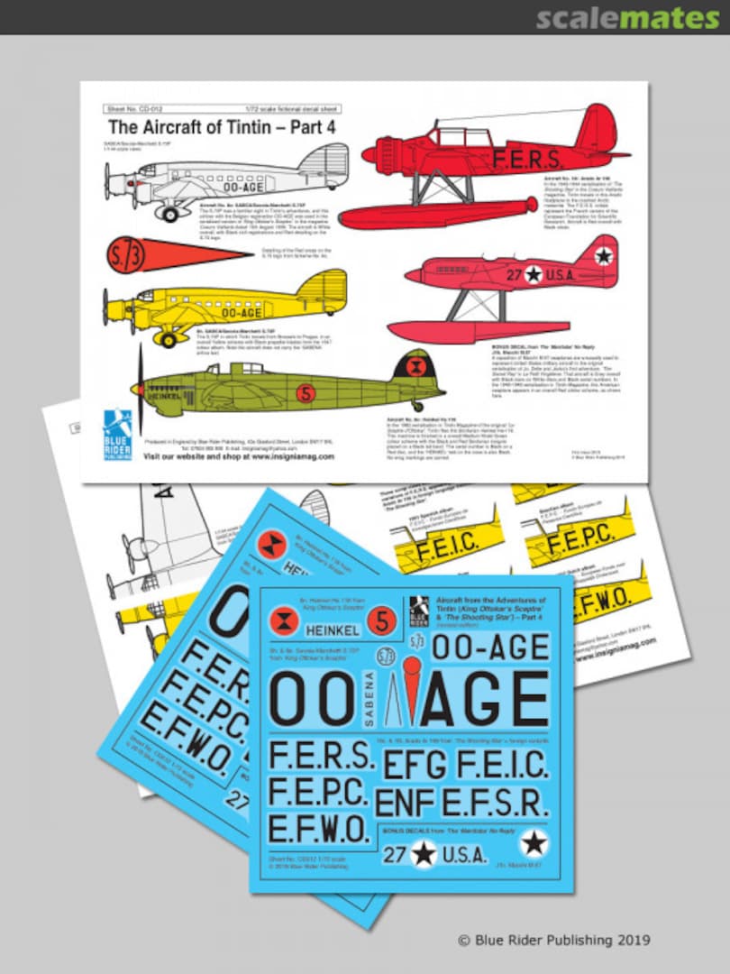 Boxart The Aircraft of Tintin - Part 4 CD-012 Blue Rider Boxart The Aircraft of Tintin - Part 4 CD-012 Blue Rider