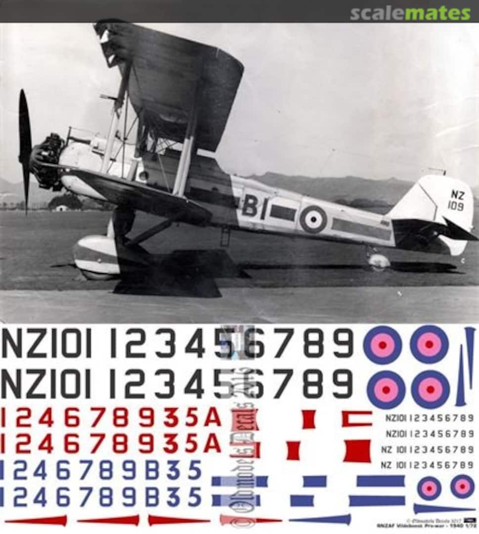 Boxart RNZAF Vildebeest pre WWII OMD1142 Oldmodels Decals