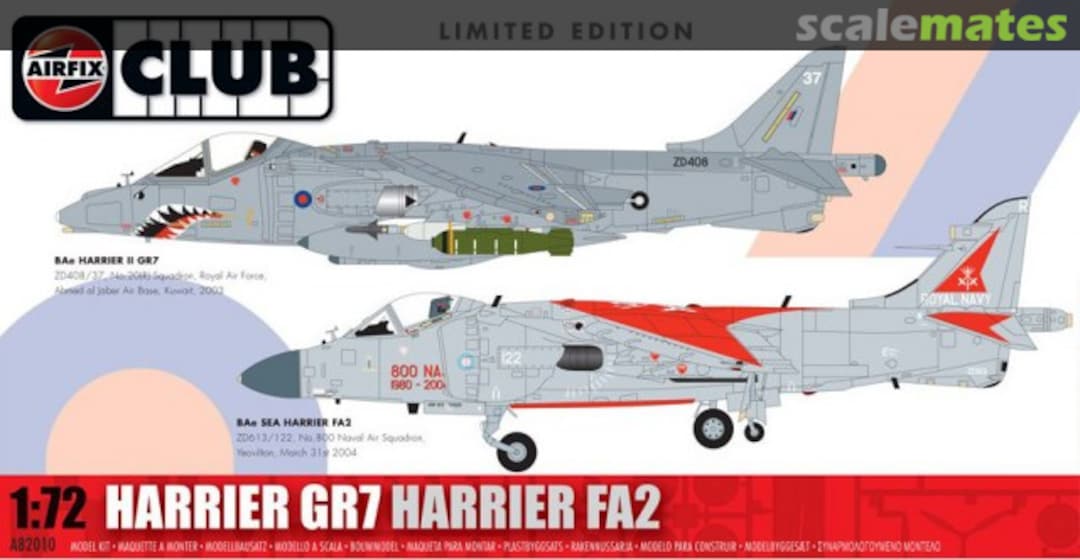 Boxart Harrier GR7 Harrier FA2 A82010 Airfix Boxart Harrier GR7 Harrier FA2 A82010 Airfix