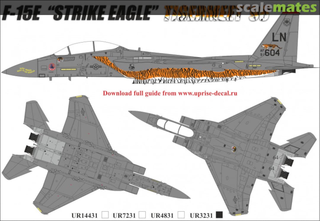 Boxart UR3231 F-15E Strike Eagle Tigermeet'98 with stencils, removable film (FFA) UR3231 UpRise Decal Boxart UR3231 F-15E Strike Eagle Tigermeet'98 with stencils, removable film (FFA) UR3231 UpRise Decal