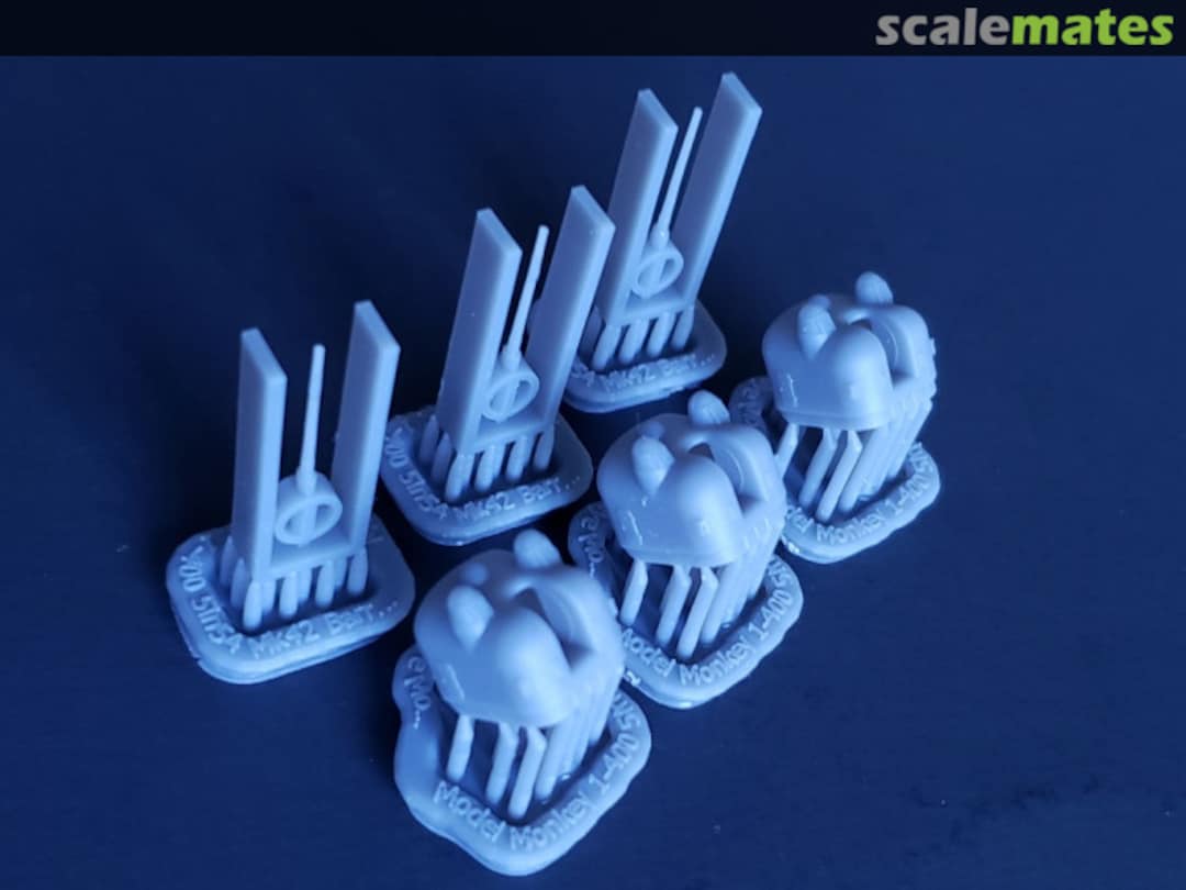 Boxart 5"/54 cal. Mk.42 "Frog-Eye" Mounts, double-dome 400-5in54 2-dome-3 Model Monkey Boxart 5"/54 cal. Mk.42 "Frog-Eye" Mounts, double-dome 400-5in54 2-dome-3 Model Monkey