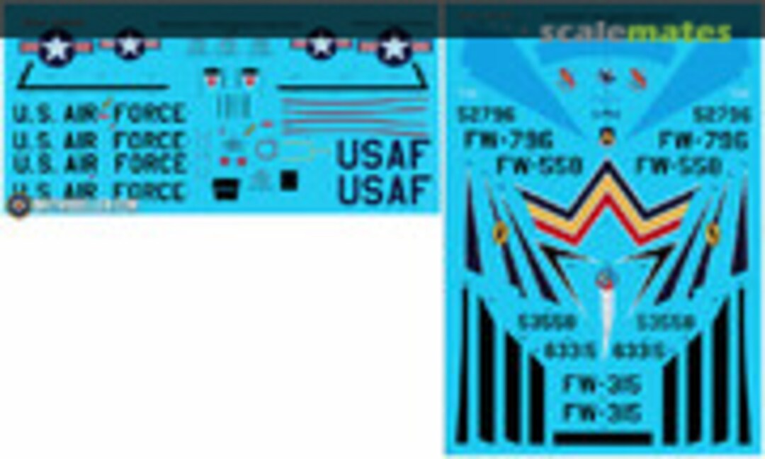 1:72 F-100D Super Sabre U.S. Air Force, Part 3 (Euro Decals ED-72133) ED-72133