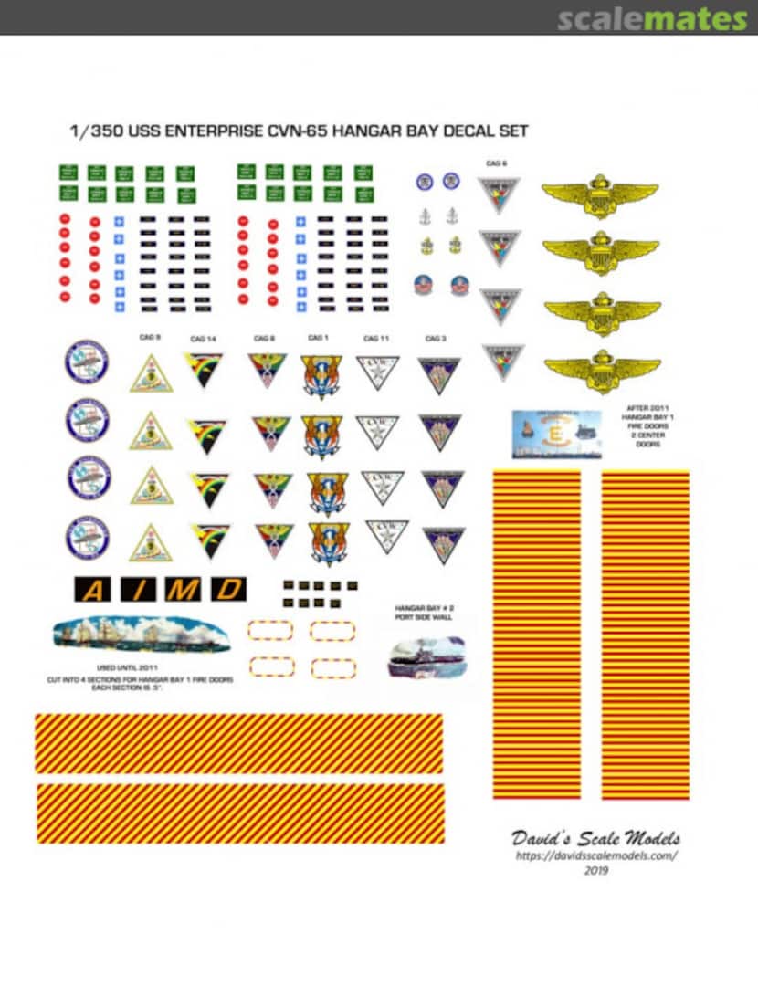 Boxart USS Enterprise CVN-65 - Hangar Bay Decal Set CVN-65-HB-350 David's Scale Models Boxart USS Enterprise CVN-65 - Hangar Bay Decal Set CVN-65-HB-350 David's Scale Models