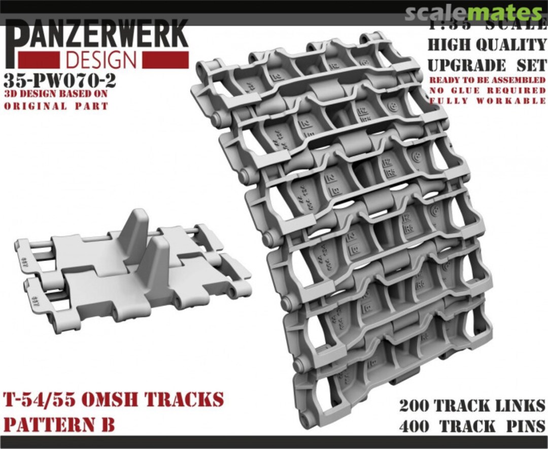 Boxart T-54/55 oMSH pattern B Tracks 35PW-070-2 Panzerwerk design Boxart T-54/55 oMSH pattern B Tracks 35PW-070-2 Panzerwerk design