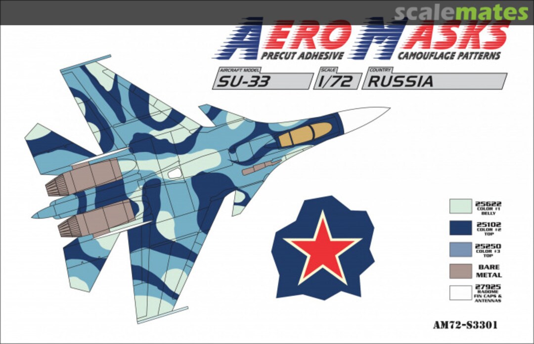 Boxart Su-33 AM72-S3301 AeroMasks Boxart Su-33 AM72-S3301 AeroMasks